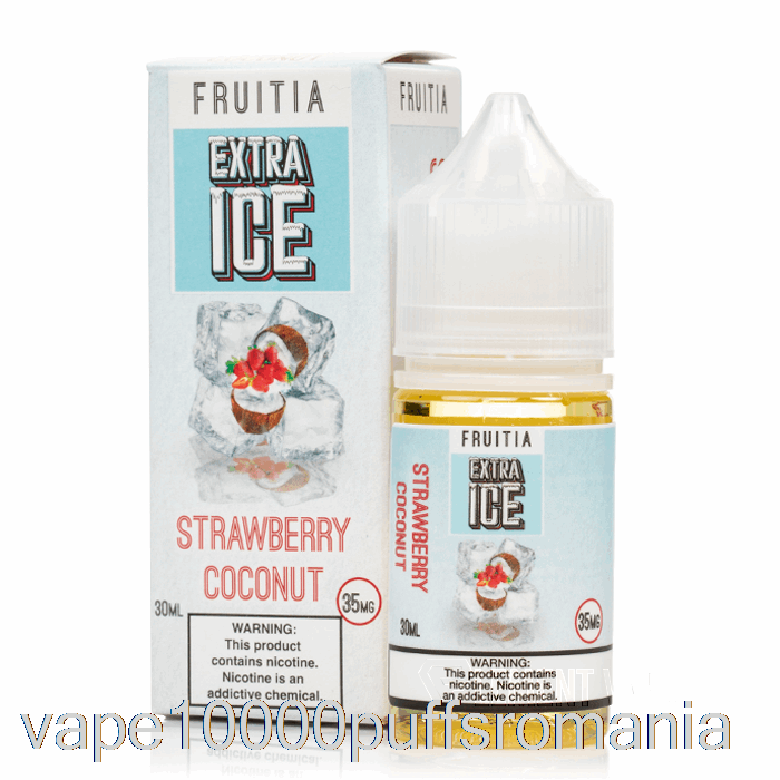 Vape Romania Capsuni Nuca De Cocos - Extra Gheata - Saruri De Fructe - 30ml 50mg